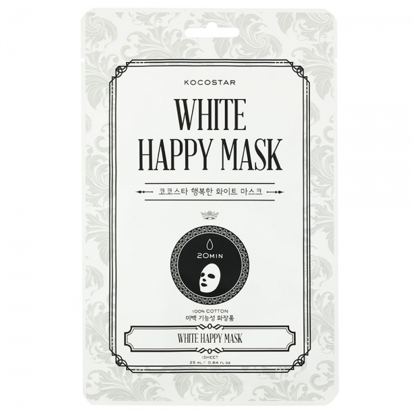 KOCOSTAR White Happy Mask veido kaukė, 1 vnt.