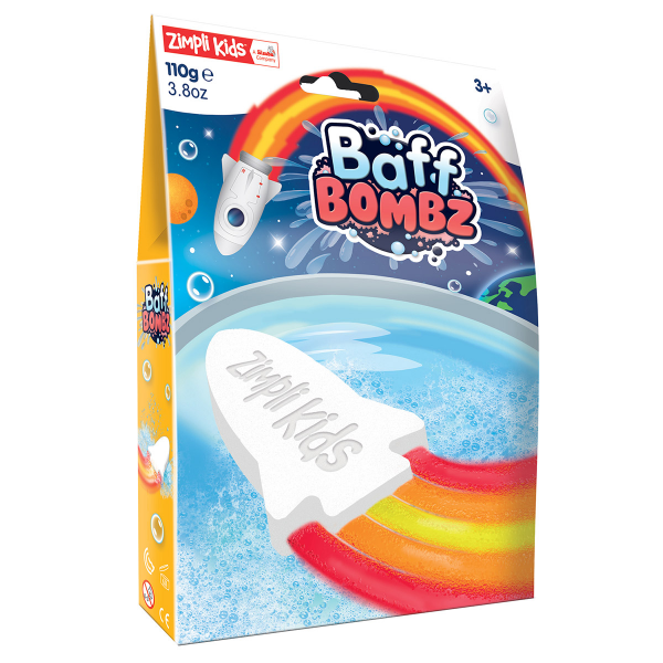 Zimpli Kids šnypščianti vonios bomba raketa, 110 g